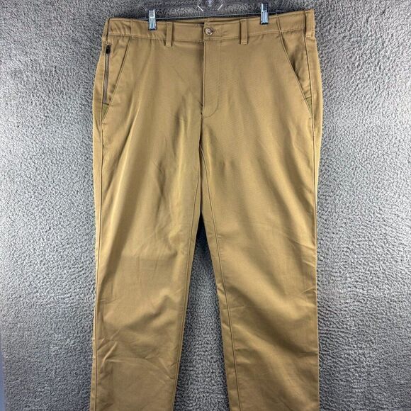 Eddie Bauer Outdoor Pants Mens 38x32 Tan‎ Golf Golfer Fish Fishing Casual Khakis - Picture 1 of 16